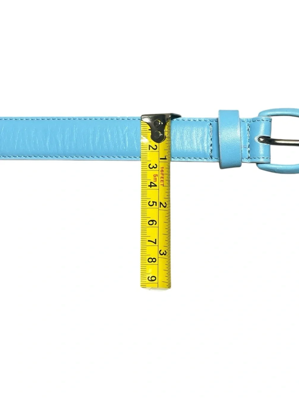 Talbots Women’s Genuine Leather Belt – Robin’s Egg Blue | Size XS | 1” Wide
